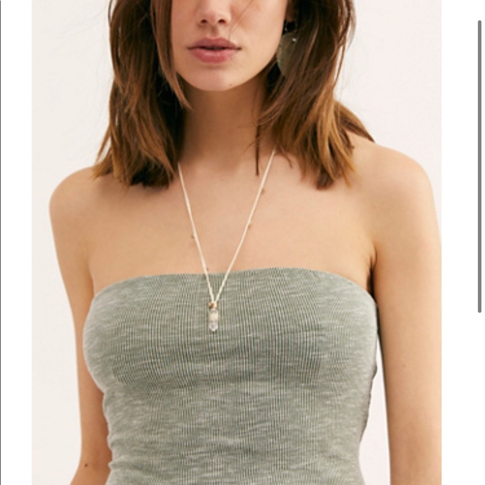 Free People Reba Ribbed Tube Top
